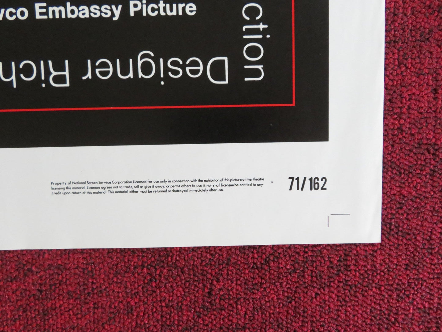 CARNAL KNOWLEDGE FOLDED US ONE SHEET POSTER JACK NICHOLSON CANDICE BERGEN 1971 Rendezvous Cinema Movie posters