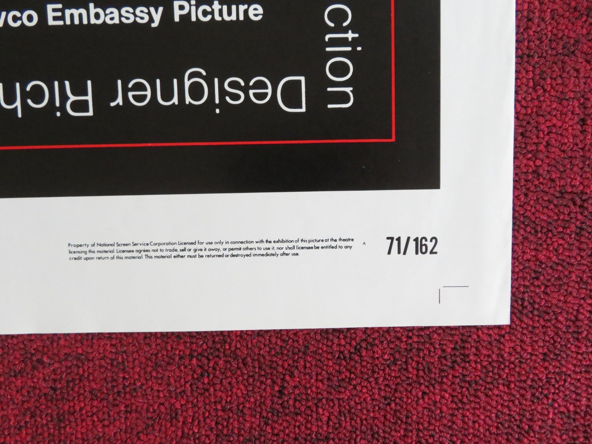 CARNAL KNOWLEDGE FOLDED US ONE SHEET POSTER JACK NICHOLSON CANDICE BERGEN 1971 Rendezvous Cinema Movie posters