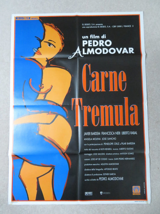 CARNE TREMULA ITALIAN 2 FOGLIO POSTER JAVIER BARDEM FRANCESCA NERI 1997 Rendezvous Cinema Movie posters