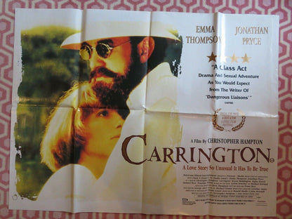 CARRINGTON BRITISH QUAD (30" x 40") POSTER EMMA THOMPSON JONATHAN PRYCE 1995 Movie posters