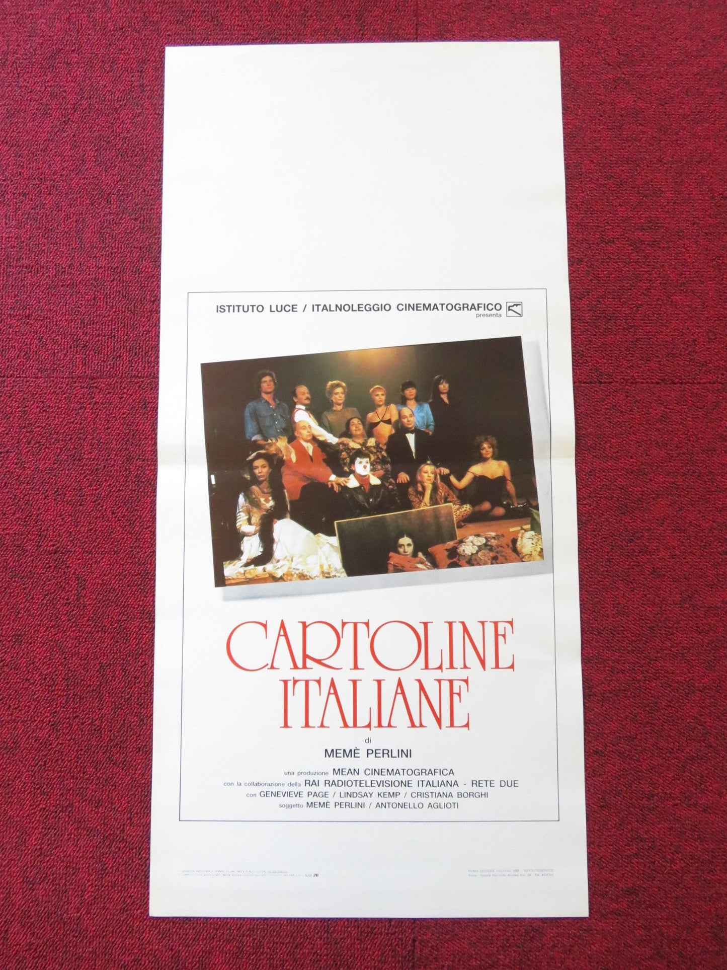 CARTOLINE ITALIANE ITALIAN LOCANDINA POSTER GENEVIEVE PAGE LINDSAY KEMP 1987 Rendezvous Cinema Movie posters