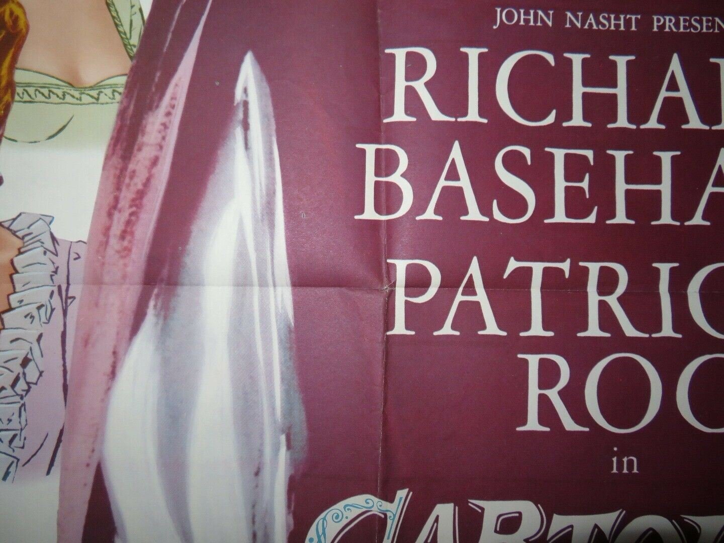 CARTOUCHE FOLDED US ONE SHEET POSTER RICHARD BASEHART PATRICIA ROC 1955 Movie posters