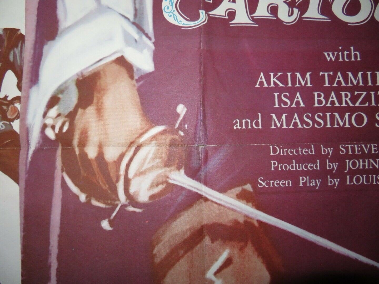 CARTOUCHE FOLDED US ONE SHEET POSTER RICHARD BASEHART PATRICIA ROC 1955 Movie posters