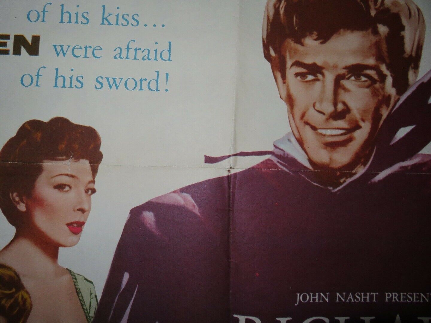 CARTOUCHE FOLDED US ONE SHEET POSTER RICHARD BASEHART PATRICIA ROC 1955 Movie posters