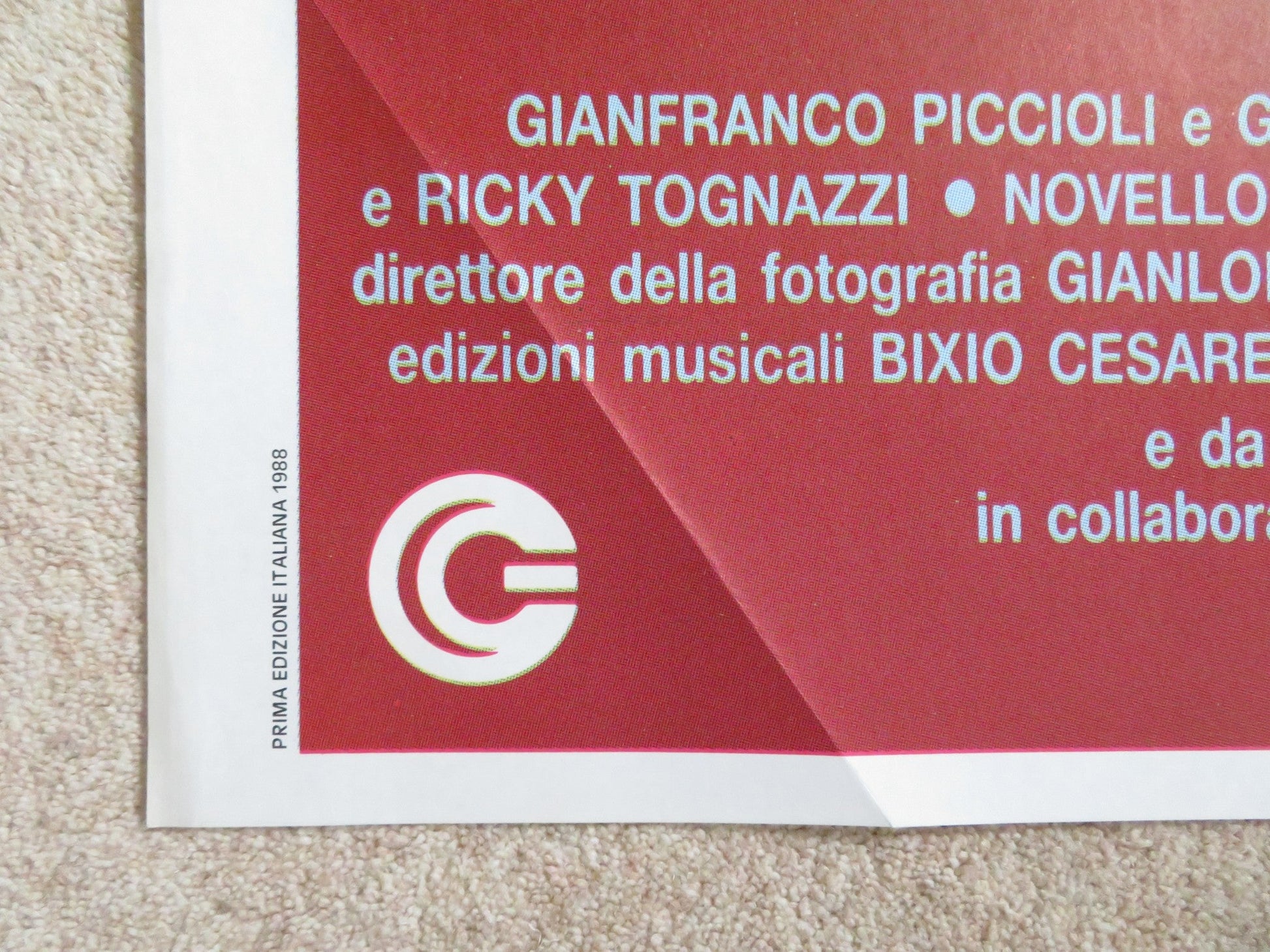 CARUSO PASKOSKI, SON OF A POLE ITALIAN 2 FOGLIO POSTER FRANCESCO NUTI 1988 Rendezvous Cinema Movie posters