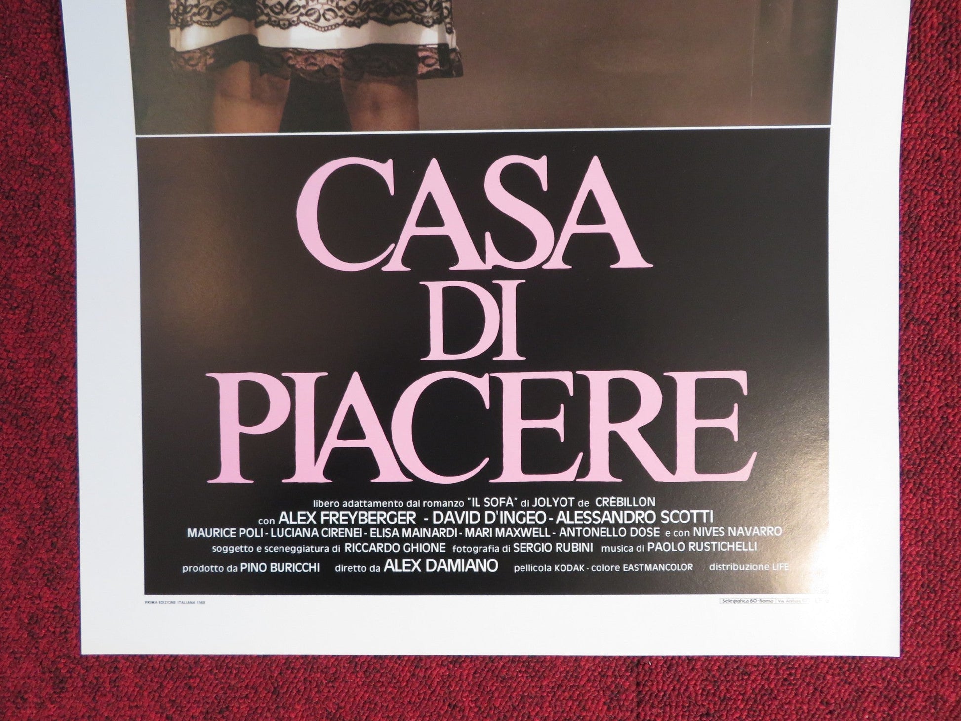 CASA DI PIACERE ITALIAN LOCANDINA POSTER VALENTINE DEMY A. FREYBERGER 1989 Rendezvous Cinema Movie posters