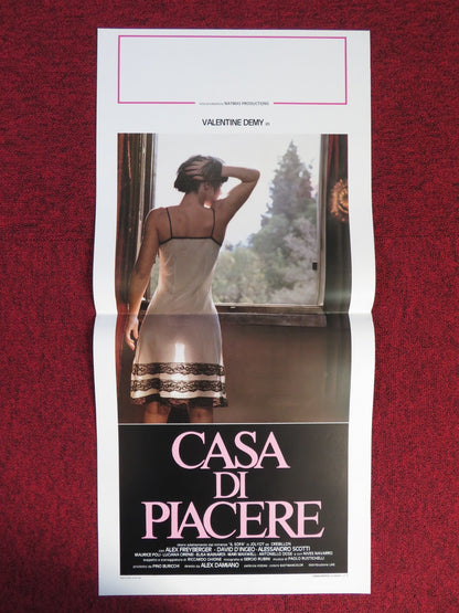 CASA DI PIACERE ITALIAN LOCANDINA POSTER VALENTINE DEMY A. FREYBERGER 1989 Rendezvous Cinema Movie posters