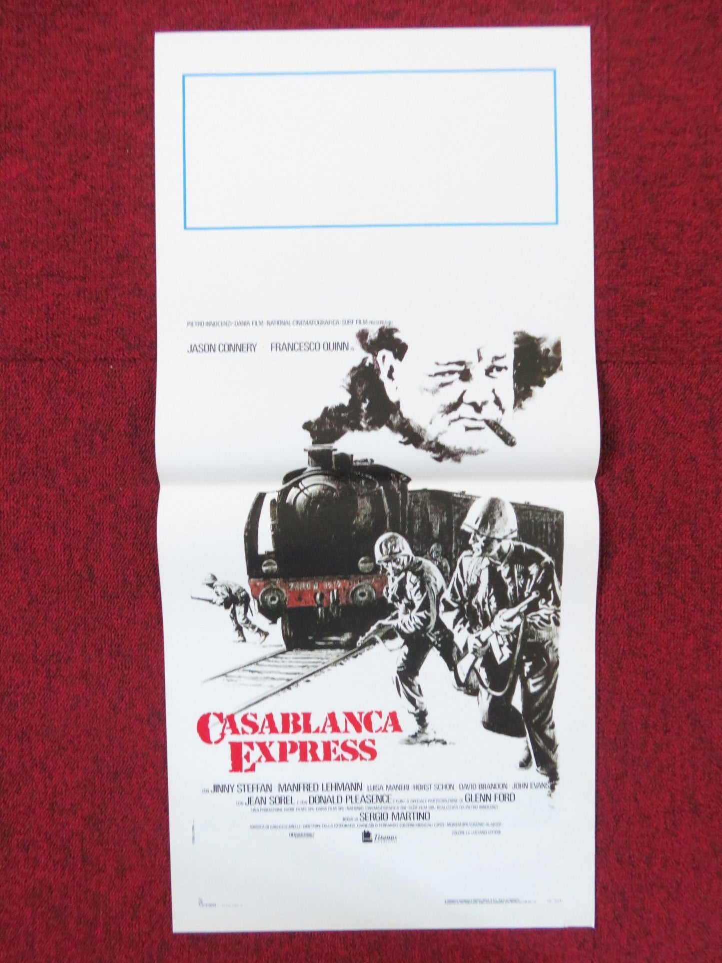 CASABLANCA EXPRESS ITALIAN LOCANDINA POSTER DONALD PLEASENCE JASON CONNERY 1989 Rendezvous Cinema Movie posters