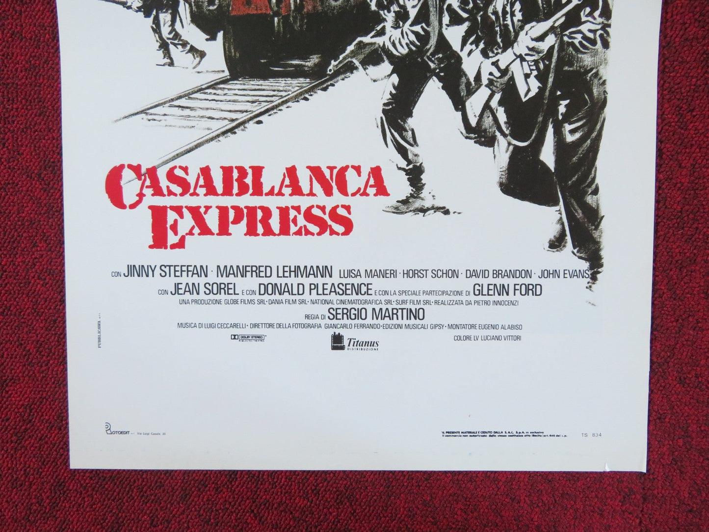 CASABLANCA EXPRESS ITALIAN LOCANDINA POSTER DONALD PLEASENCE JASON CONNERY 1989 Rendezvous Cinema Movie posters