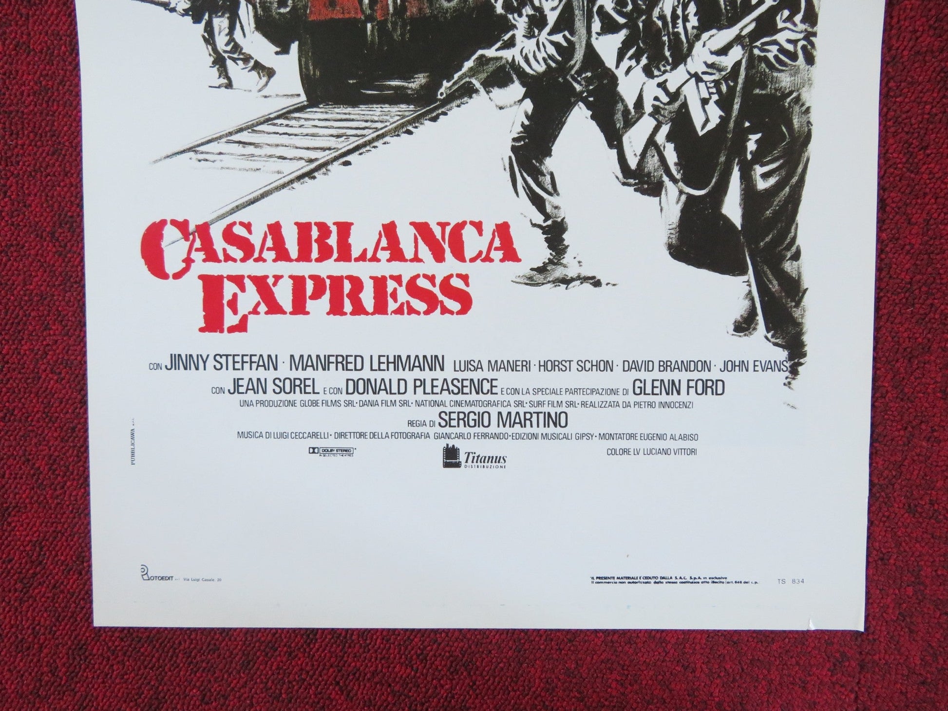 CASABLANCA EXPRESS ITALIAN LOCANDINA POSTER DONALD PLEASENCE JASON CONNERY 1989 Rendezvous Cinema Movie posters
