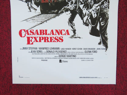 CASABLANCA EXPRESS ITALIAN LOCANDINA POSTER DONALD PLEASENCE JASON CONNERY 1989 Rendezvous Cinema Movie posters