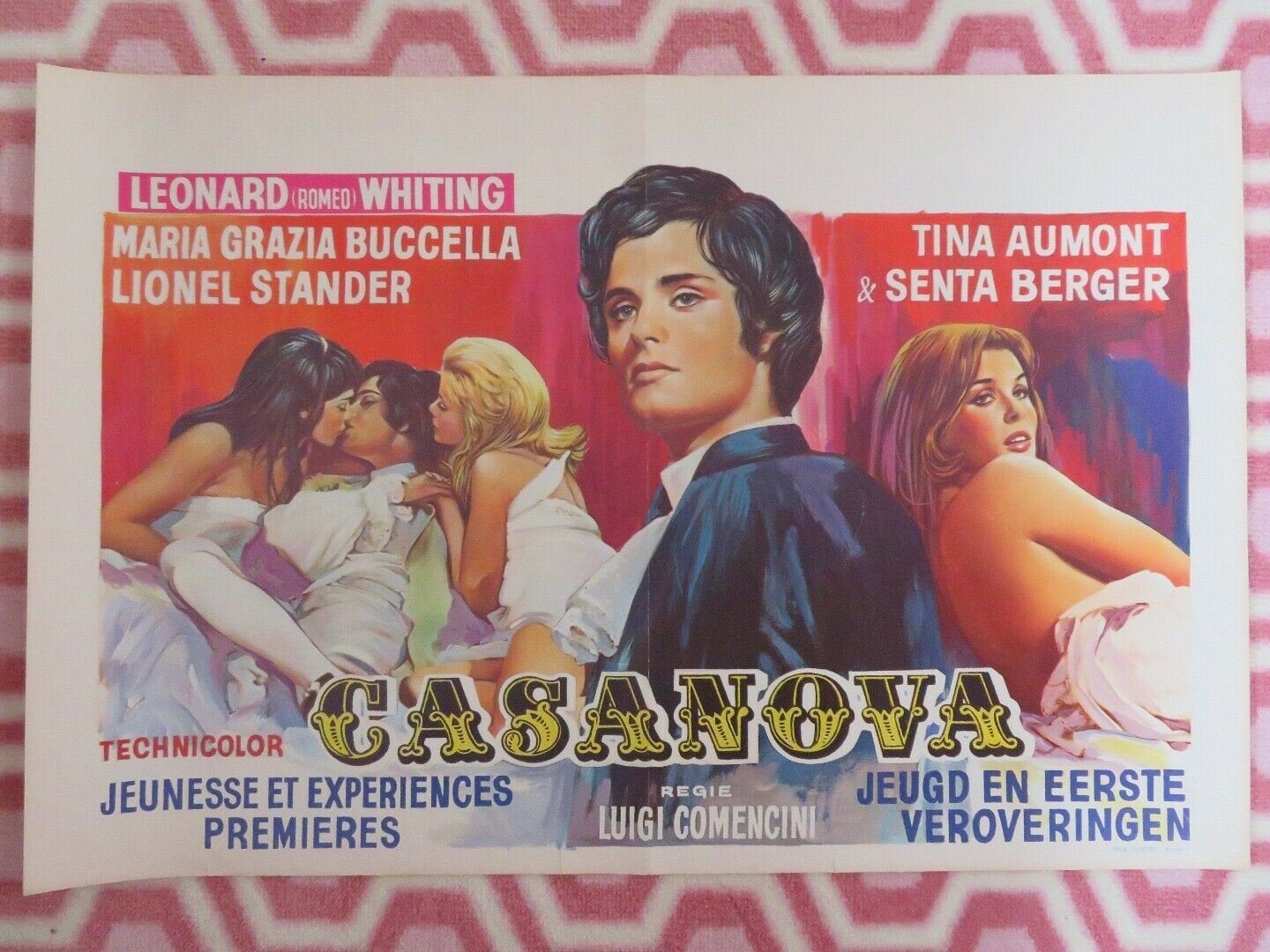 CASANOVA BELGIUM (22"x 14") POSTER ITALIAN FILM LEONARD WHITING TINA AUMONT 1969 Movie posters