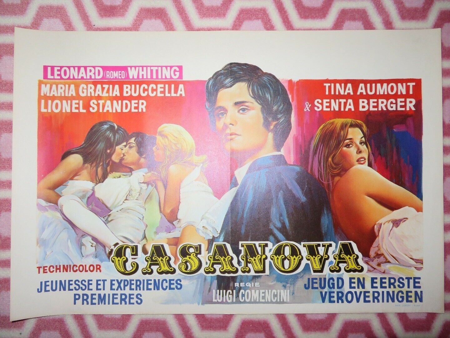 CASANOVA BELGIUM (22"x 14") POSTER ITALIAN FILM LEONARD WHITING TINA AUMONT 1969 Movie posters