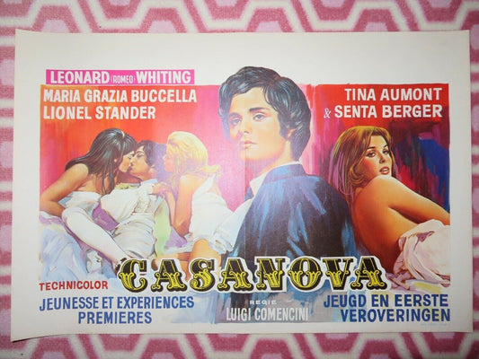 CASANOVA BELGIUM (22"x 14") POSTER ITALIAN FILM LEONARD WHITING TINA AUMONT 1969 Movie posters