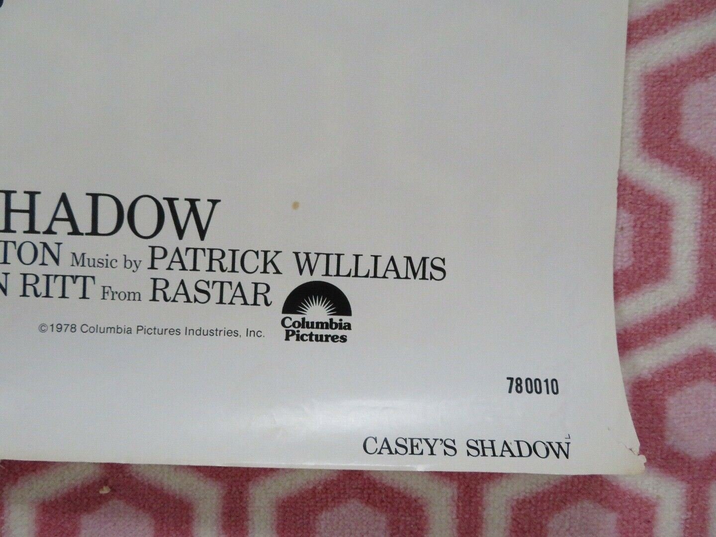 CASEY'S SHADOW US ONE SHEET POSTER WALTER MATTHAU 1978 Movie posters