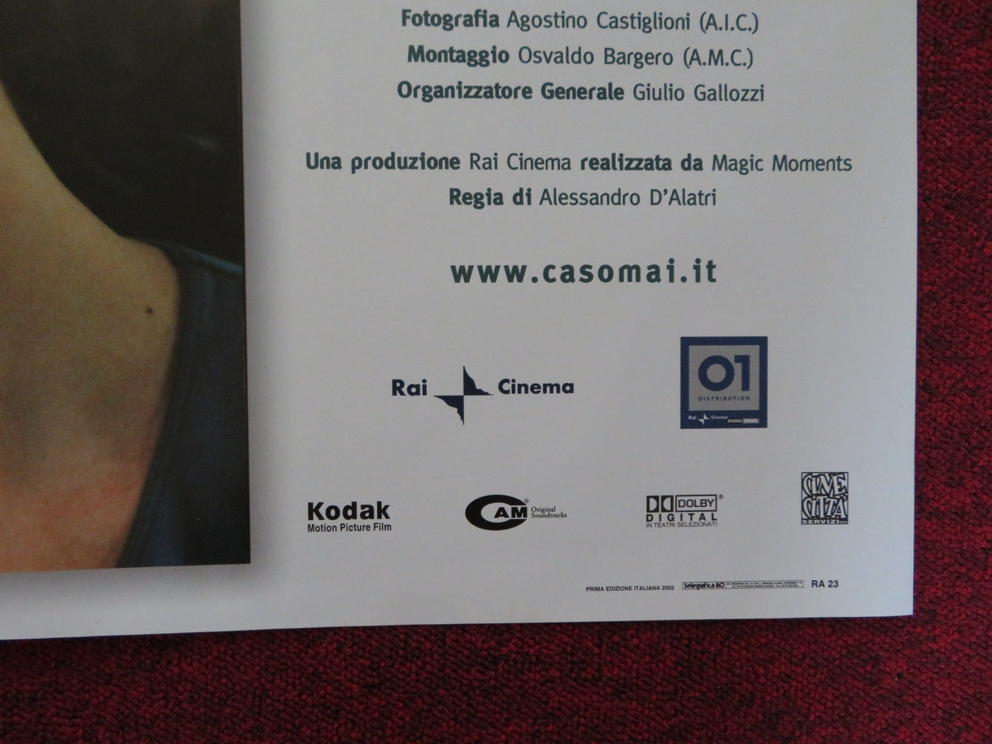 CASOMAI - B ITALIAN FOTOBUSTA POSTER STEFANIA ROCCA FABIO VOLO 2002 Rendezvous Cinema Movie posters