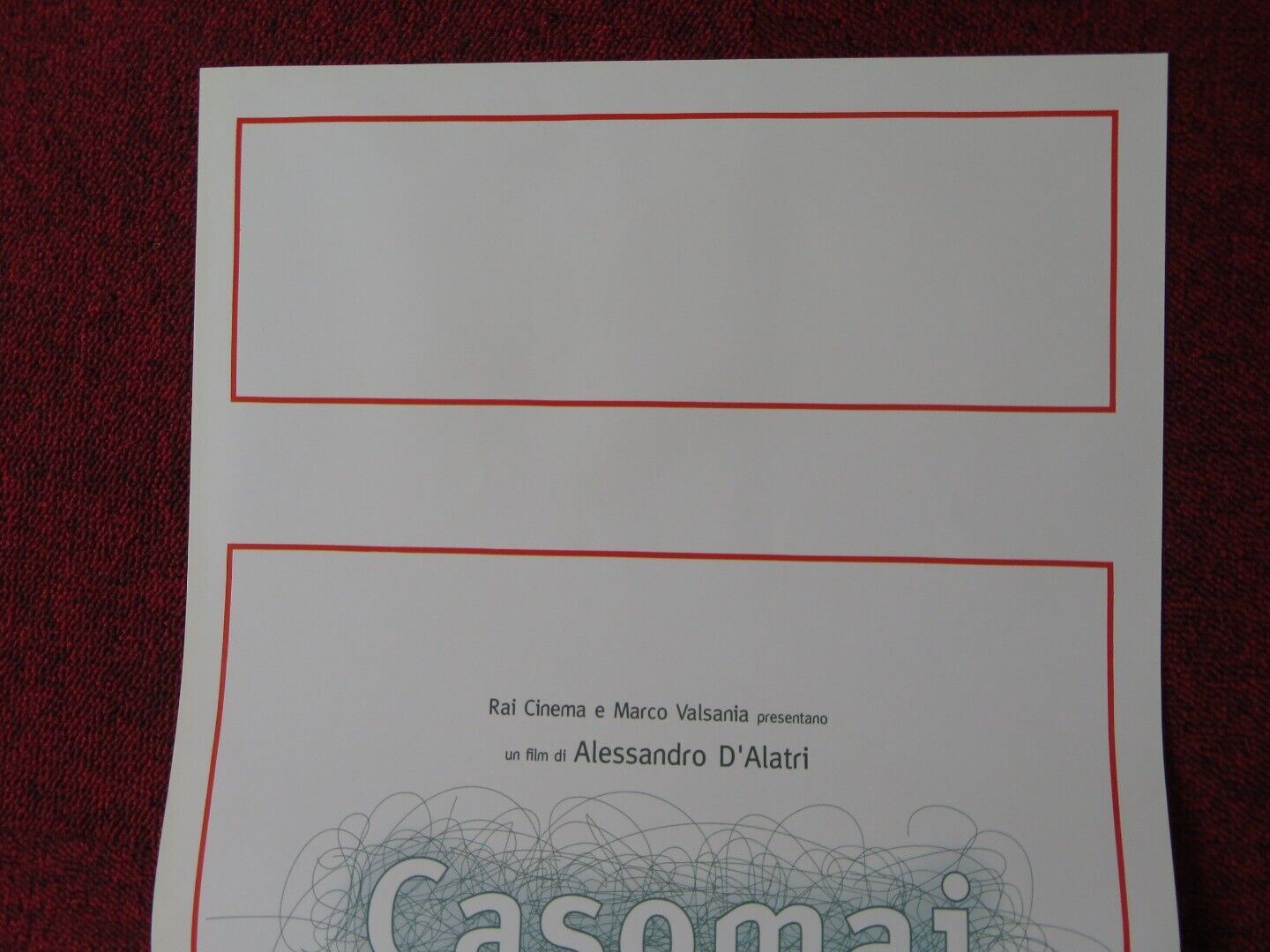 CASOMAI ITALIAN LOCANDINA (27.5"x13") POSTER STEFANIA ROCCA 2002 Movie posters