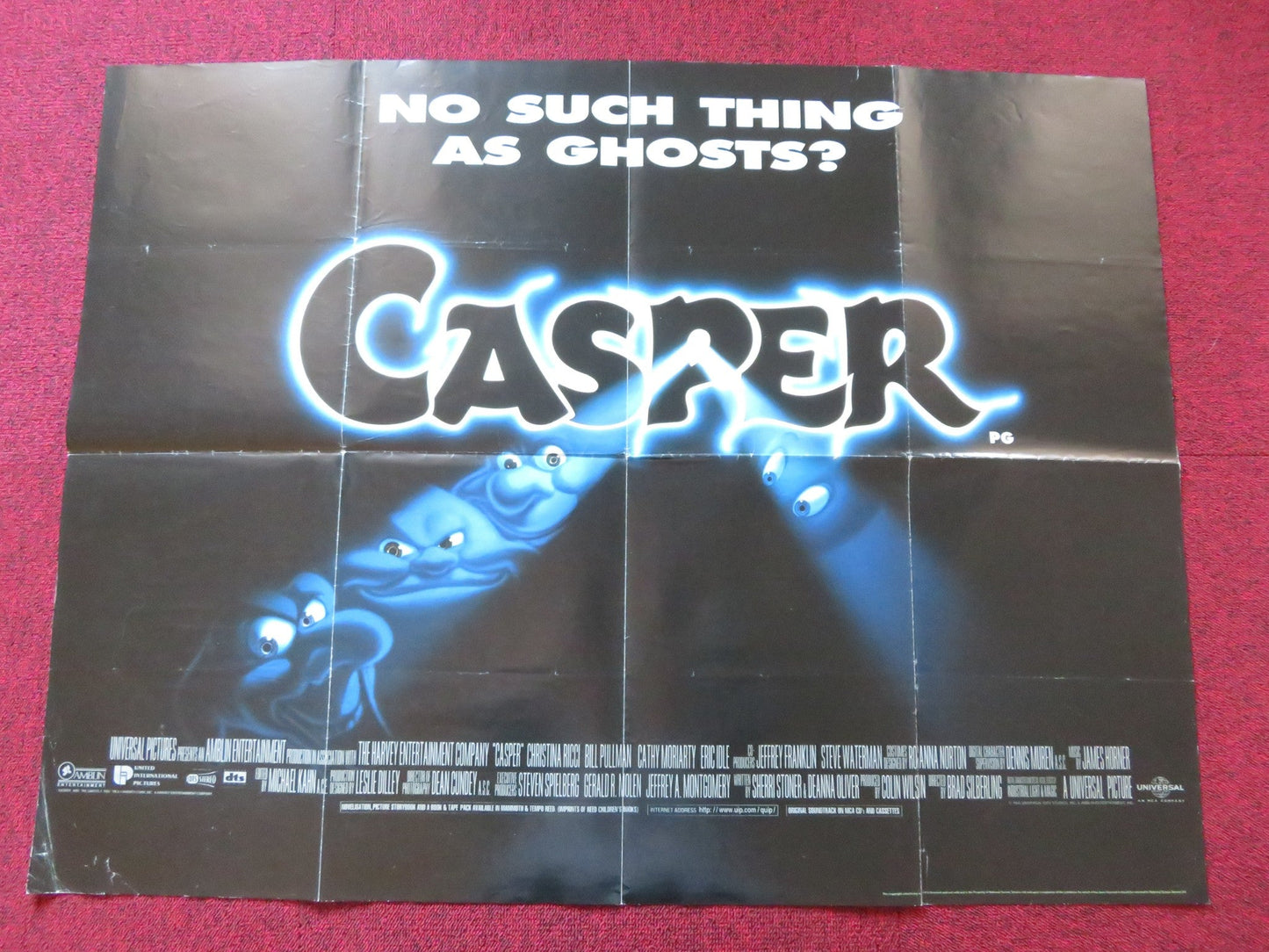 CASPER QUAD POSTER FOLDED MALACHI PEARSON ERIC IDLE 1995 Rendezvous Cinema Movie posters