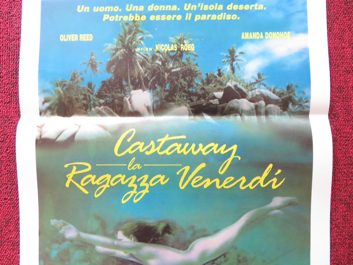 CASTAWAY VENERDI ITALIAN LOCANDINA POSTER CANNON OLIVER REED 1986 Rendezvous Cinema Movie posters
