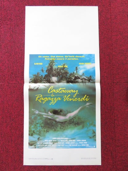 CASTAWAY VENERDI ITALIAN LOCANDINA POSTER CANNON OLIVER REED 1986 Rendezvous Cinema Movie posters
