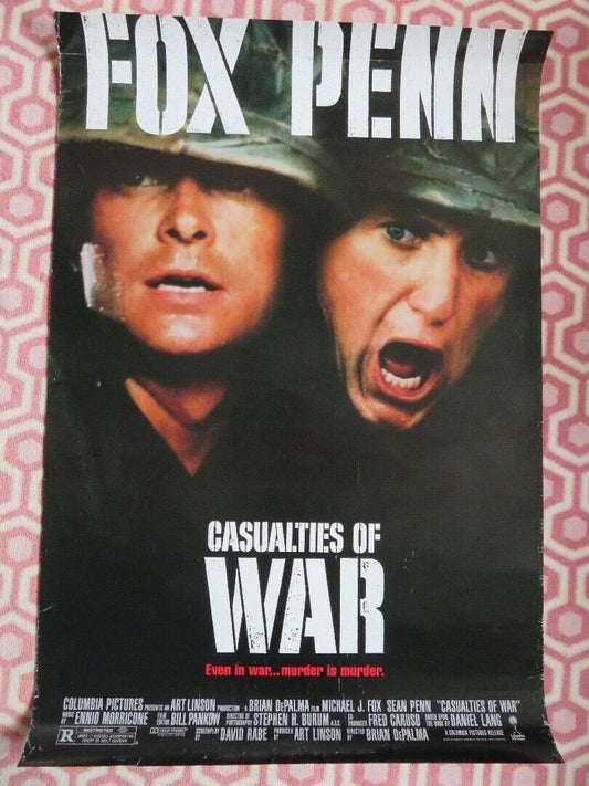CASUALTIES OF WAR ONE SHEET ROLLED POSTER FOX PENN 1989 Movie posters
