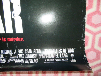 CASUALTIES OF WAR ONE SHEET ROLLED POSTER FOX PENN 1989 Movie posters