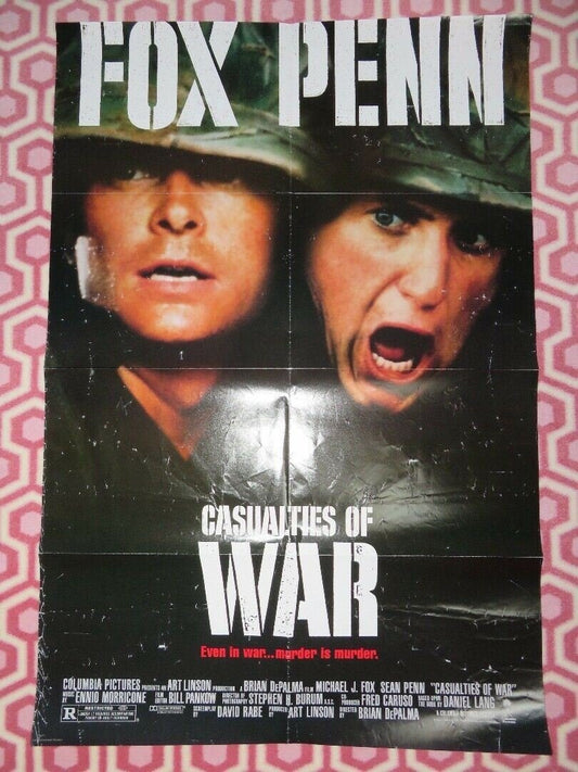 CASUALTIES OF WAR US ONE SHEET POSTER MICHAEL J.FOX SEAN PENN 1989 Movie posters