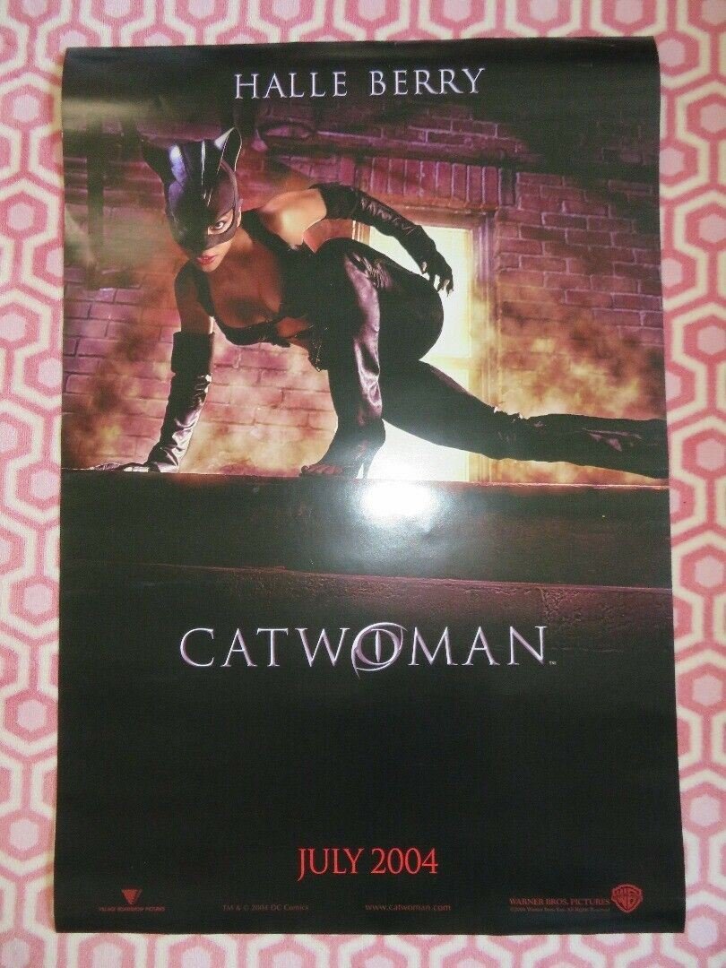 CAT WOMAN TEASER US ONE SHEET ROLLED POSTER HALLE BERRY SHARON STONE 2004 Rendezvous Cinema Movie posters
