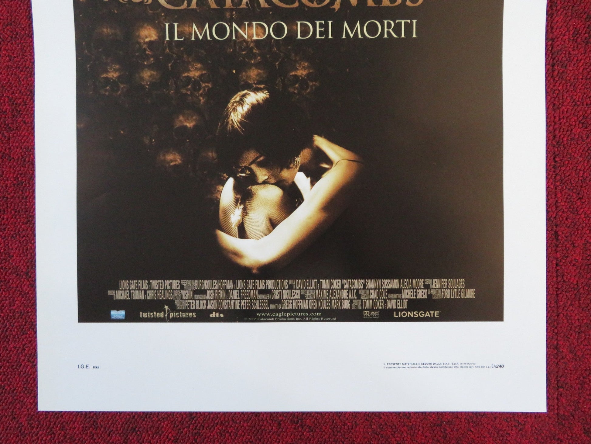 CATACOMBS ITALIAN LOCANDINA POSTER SHANNYN SOSSAMON ALECIA MOORE 2007 Rendezvous Cinema Movie posters