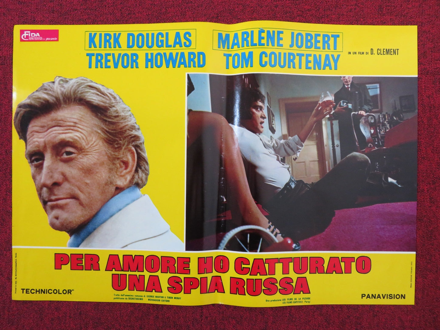 CATCH ME A SPY - A ITALIAN FOTOBUSTA POSTER KIRK DOUGLAS TOM COURTENAY 1971 Rendezvous Cinema Movie posters