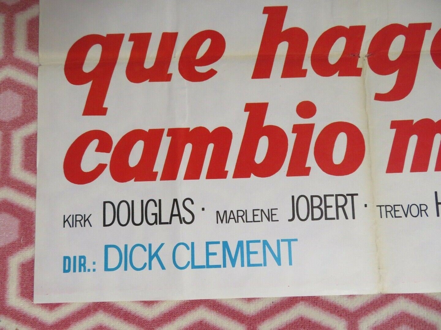 CATCH ME A SPY ARGENTINIAN ONE SHEET (39"x 27.5") POSTER KIRK DOUGLAS 1971 Movie posters