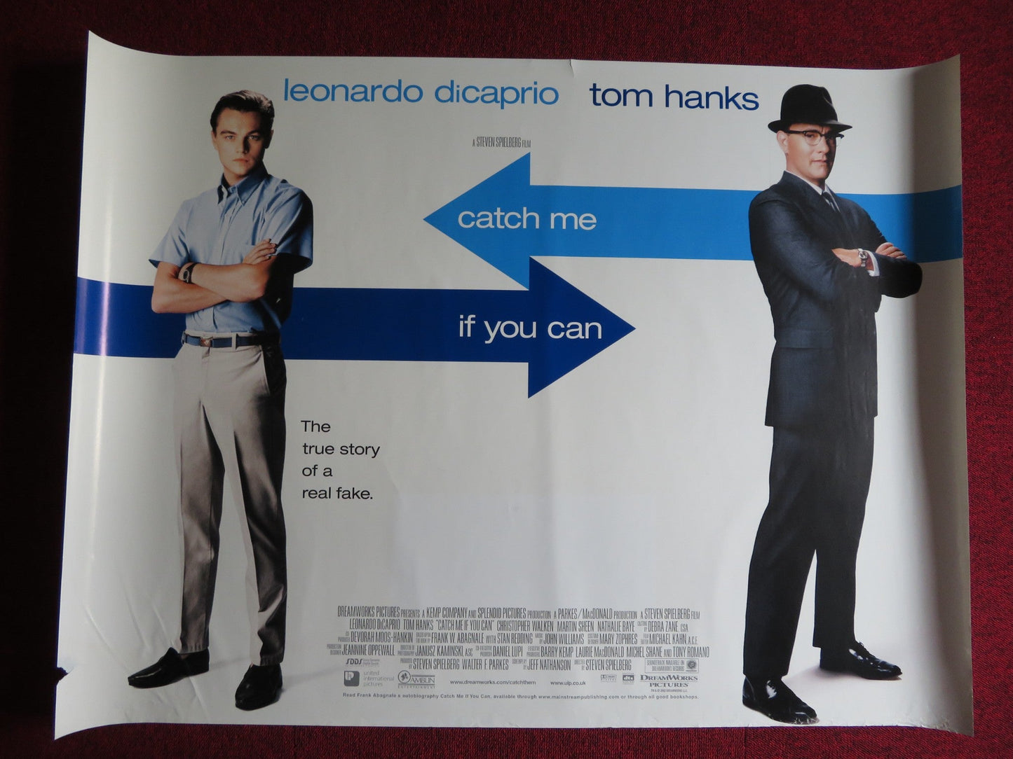 CATCH ME IF YOU CAN UK QUAD (30"x 40") ROLLED POSTER LEONARDO DI CAPRIO 2002 Rendezvous Cinema Movie posters