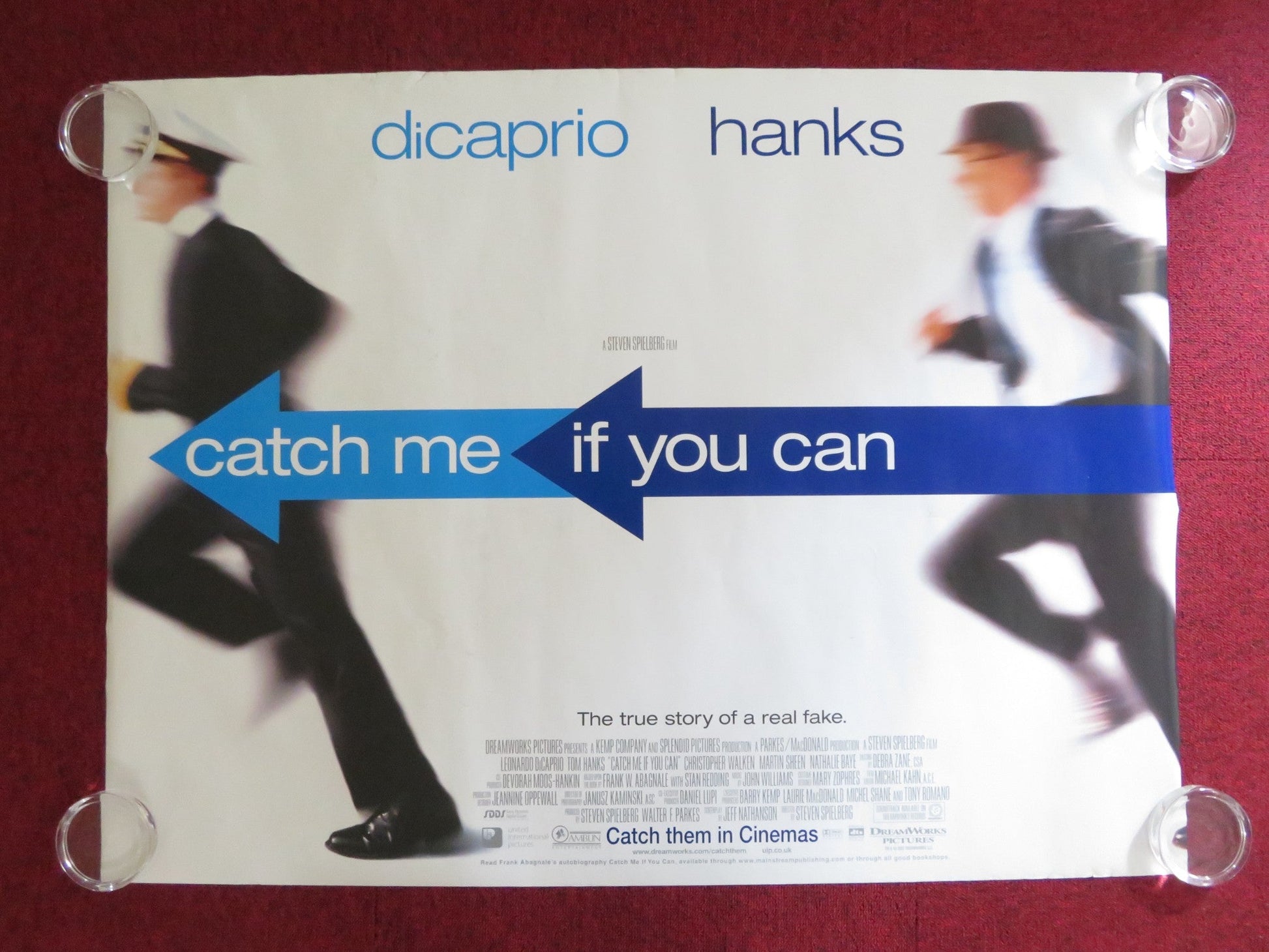 CATCH ME IF YOU CAN UK QUAD (30"x 40") ROLLED POSTER SPIELBERG TOM HANKS 2002 Rendezvous Cinema Movie posters