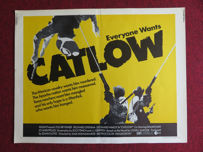 CATLOW US HALF SHEET (22"x 28") POSTER YUL BRYNNER RICHARD CRENNA 1971 Rendezvous Cinema Movie posters