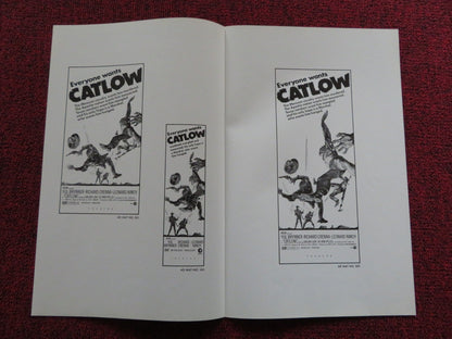 CATLOW US PRESSBOOK SUPPLEMENT - UNCUT YUL BRYNNER RICHARD CRENNA 1971 Rendezvous Cinema Movie posters