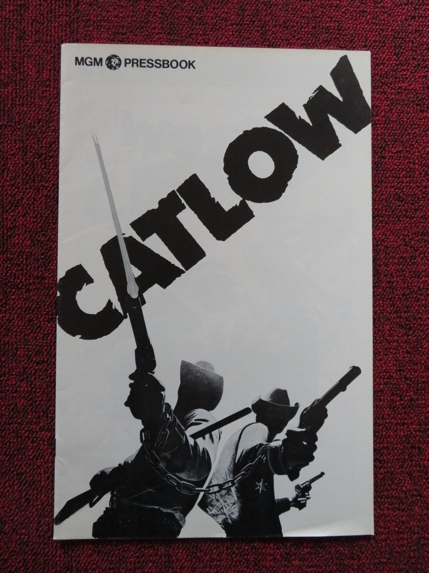 CATLOW US PRESSBOOK SUPPLEMENT - UNCUT YUL BRYNNER RICHARD CRENNA 1971 Rendezvous Cinema Movie posters