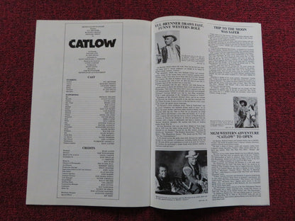 CATLOW US PRESSBOOK SUPPLEMENT - UNCUT YUL BRYNNER RICHARD CRENNA 1971 Rendezvous Cinema Movie posters