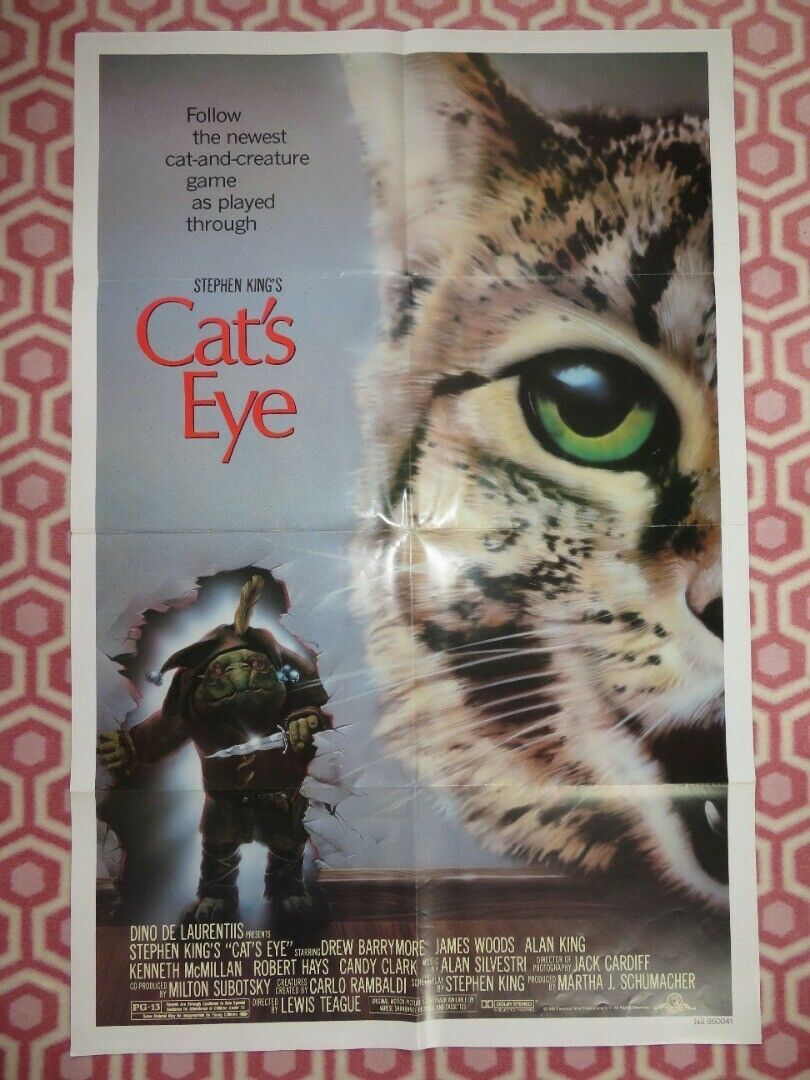 CAT'S EYE FOLDED US ONE SHEET POSTER STEPHEN KING DREW BARRYMORE 1985 Movie posters