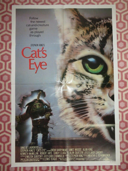CAT'S EYE FOLDED US ONE SHEET POSTER STEPHEN KING DREW BARRYMORE 1985 Movie posters