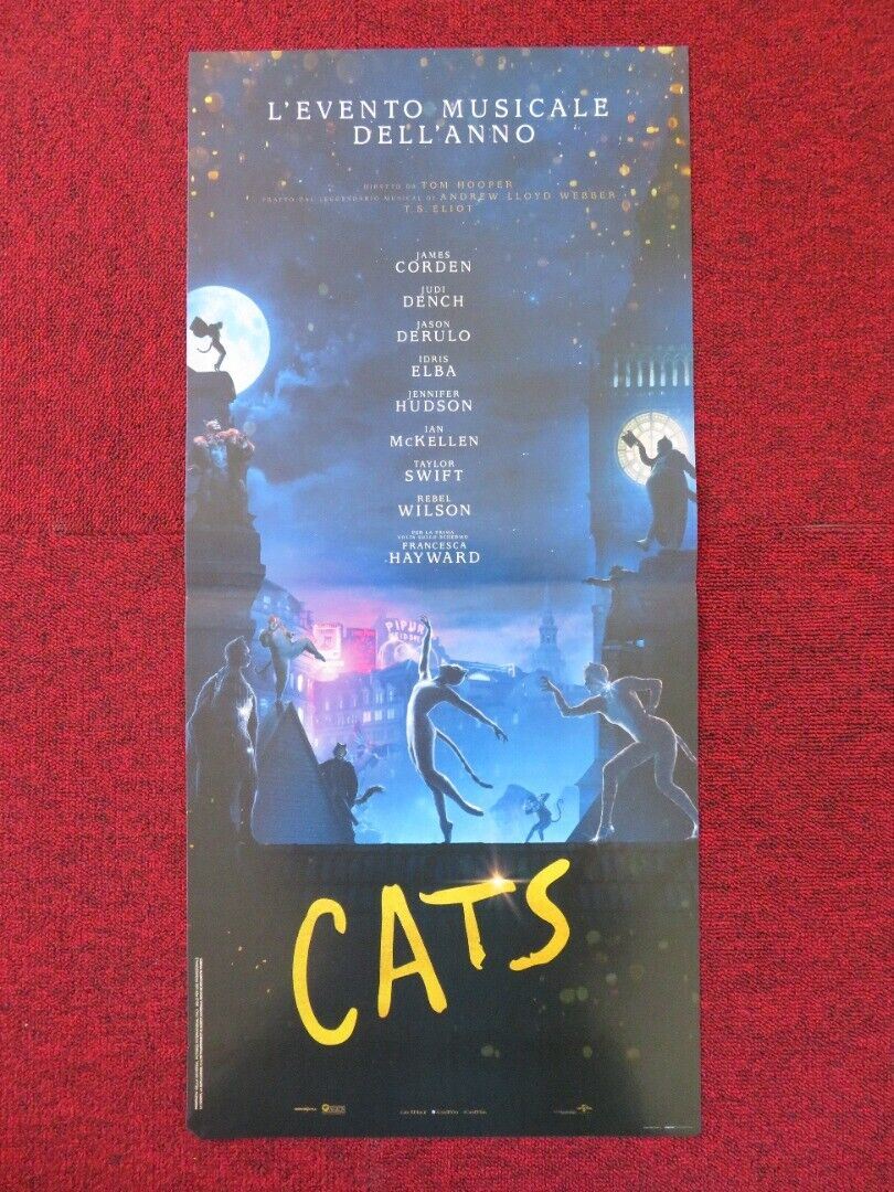 CATS ITALIAN LOCANDINA (26.5"x12.5") POSTER JAMES CORDON JUDI DENCH 2019 Rendezvous Cinema Movie posters