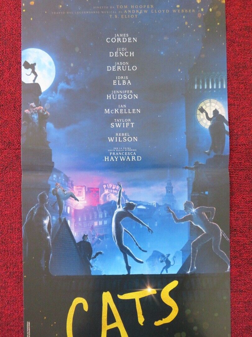 CATS ITALIAN LOCANDINA (26.5"x12.5") POSTER JAMES CORDON JUDI DENCH 2019 Rendezvous Cinema Movie posters