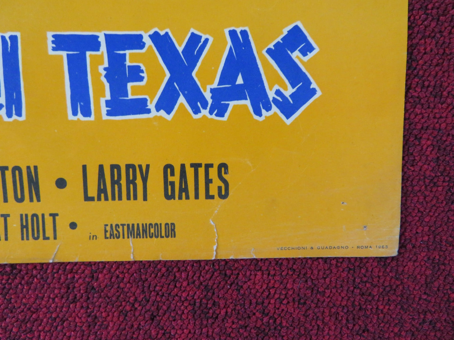 CATTLE KING ITALIAN FOTOBUSTA POSTER ROBERT TAYLOR ROBERT LOGGIA 1963 Rendezvous Cinema Movie posters