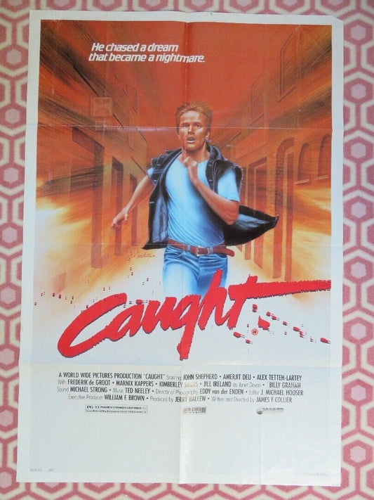 CAUGHT US ONE SHEET POSTER JOHN SHEPHERD 1987 Movie posters