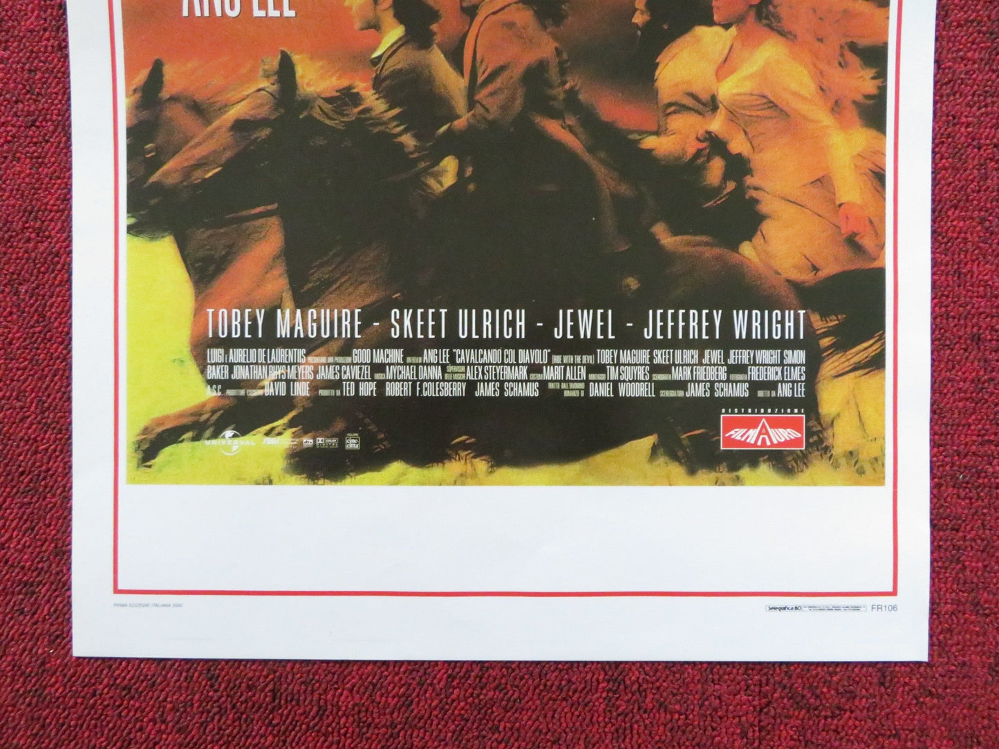CAVALCANDO COL DIAVOLO ITALIAN LOCANDINA POSTER TOBEY MAGUIRE JEREMY W. AUMAN 99 Rendezvous Cinema Movie posters
