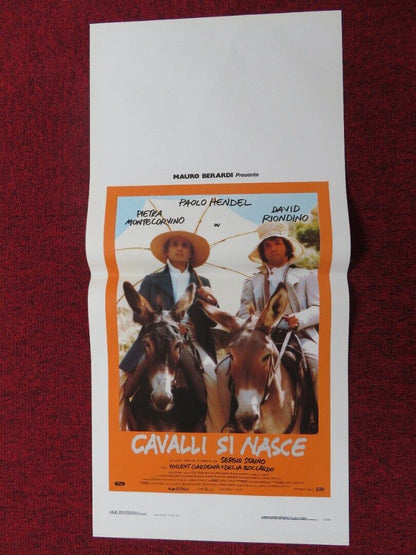 CAVALLI SI NASCE ITALIAN LOCANDINA (27.5"x13") POSTER PIETRA MONTECORVINO 1989 Movie posters