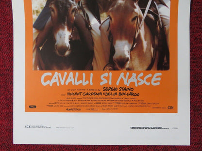 CAVALLI SI NASCE ITALIAN LOCANDINA (27.5"x13") POSTER PIETRA MONTECORVINO 1989 Movie posters
