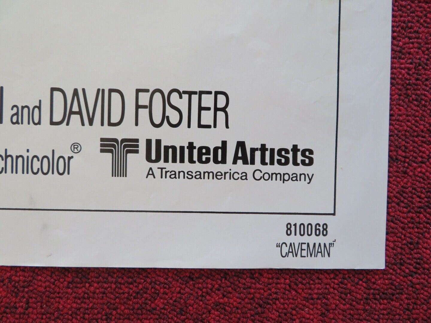 CAVEMAN FOLDED US ONE SHEET POSTER RINGO STARR DENNIS QUAID 1981 Movie posters