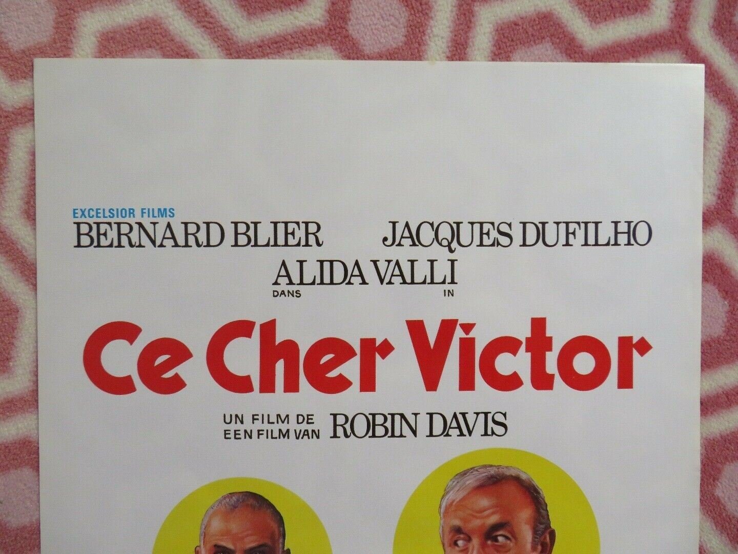 CE CHER VICTOR BELGIUM (21.5"x14.5") POSTER BERNARD BLIER ALIDA VALLI 1975 Movie posters
