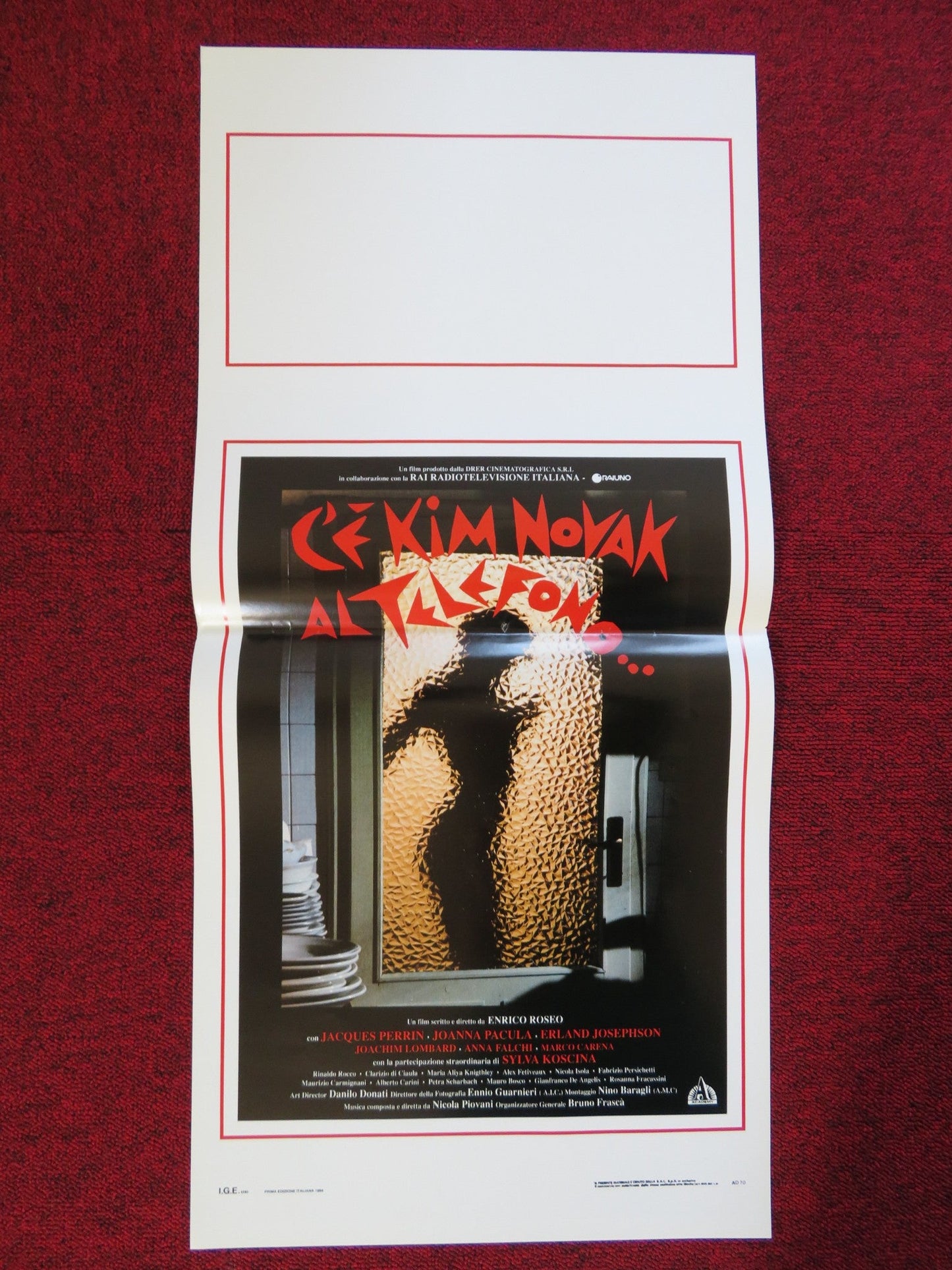 C'E KIM NOVAK AL TELEFONO ITALIAN LOCANDINA (27.5"x13") POSTER J. PERRIN 1994 Rendezvous Cinema Movie posters