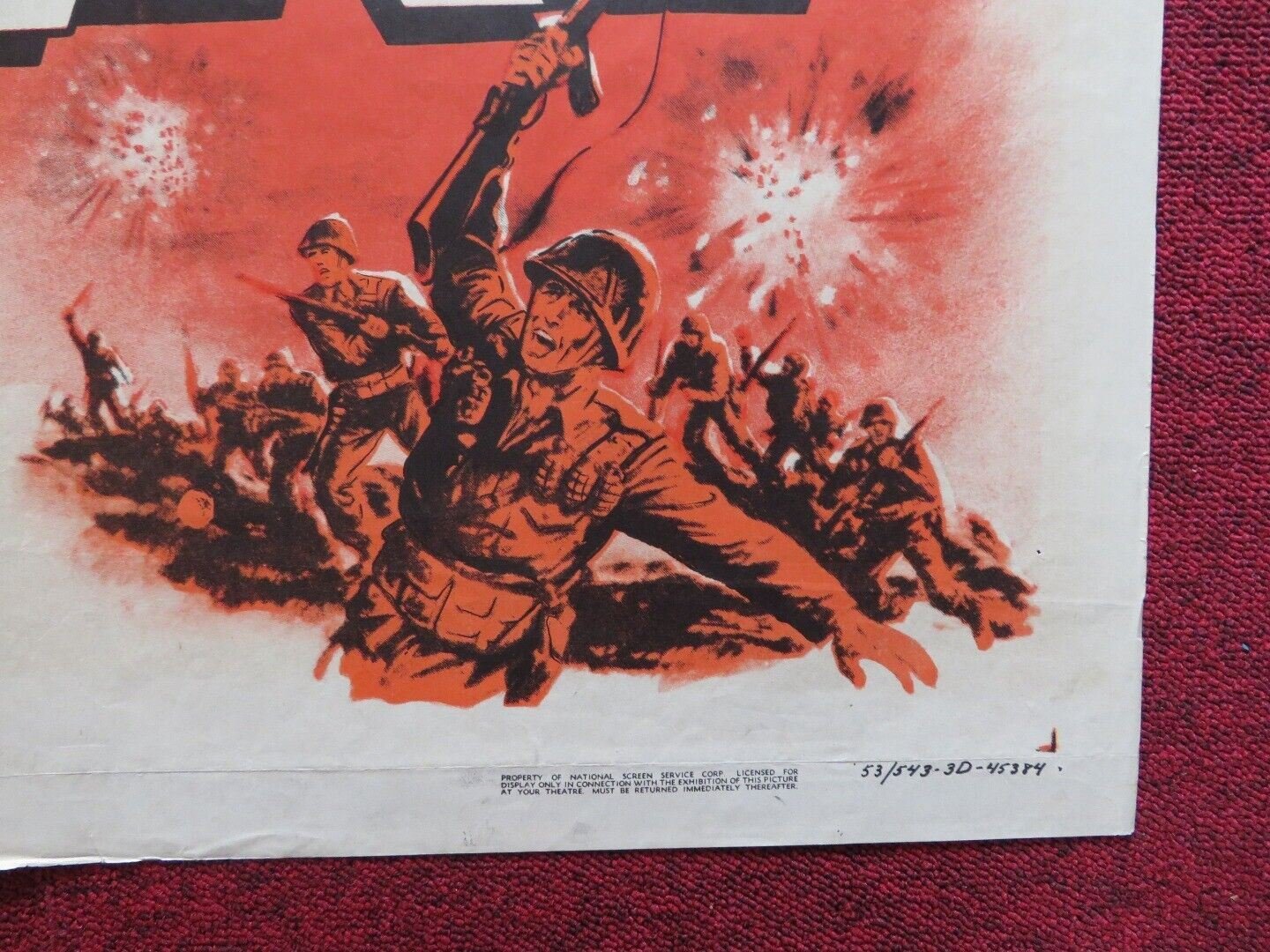 CEASE FIRE! FOLDED US ONE SHEET POSTER ROY THOMPSON JR. HENRY GOSZKOWSKI 1953 - Rendezvous Cinema